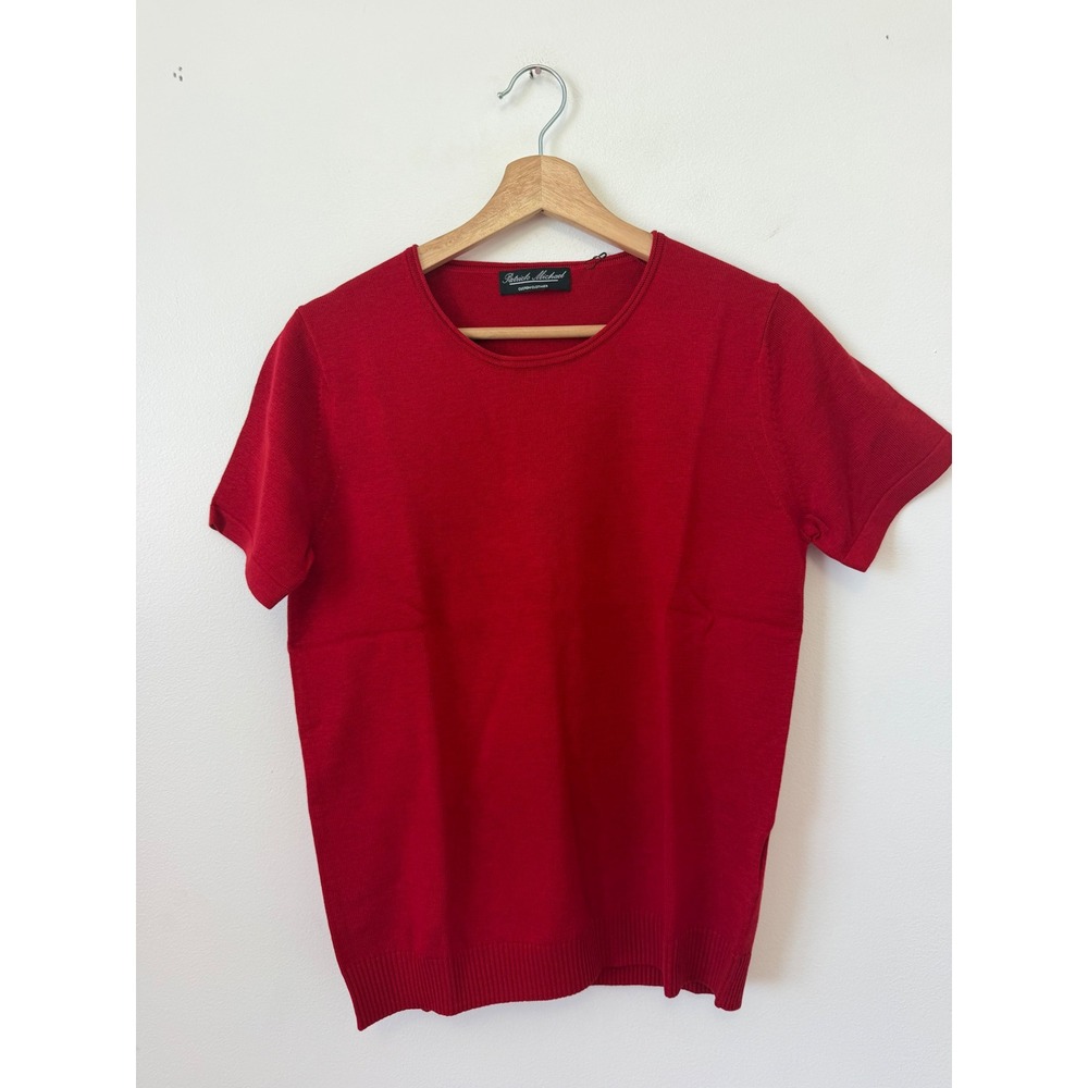 Patrick Michael Clothier Red Short Sleeve Knit Sweater – Women's Large – NWT